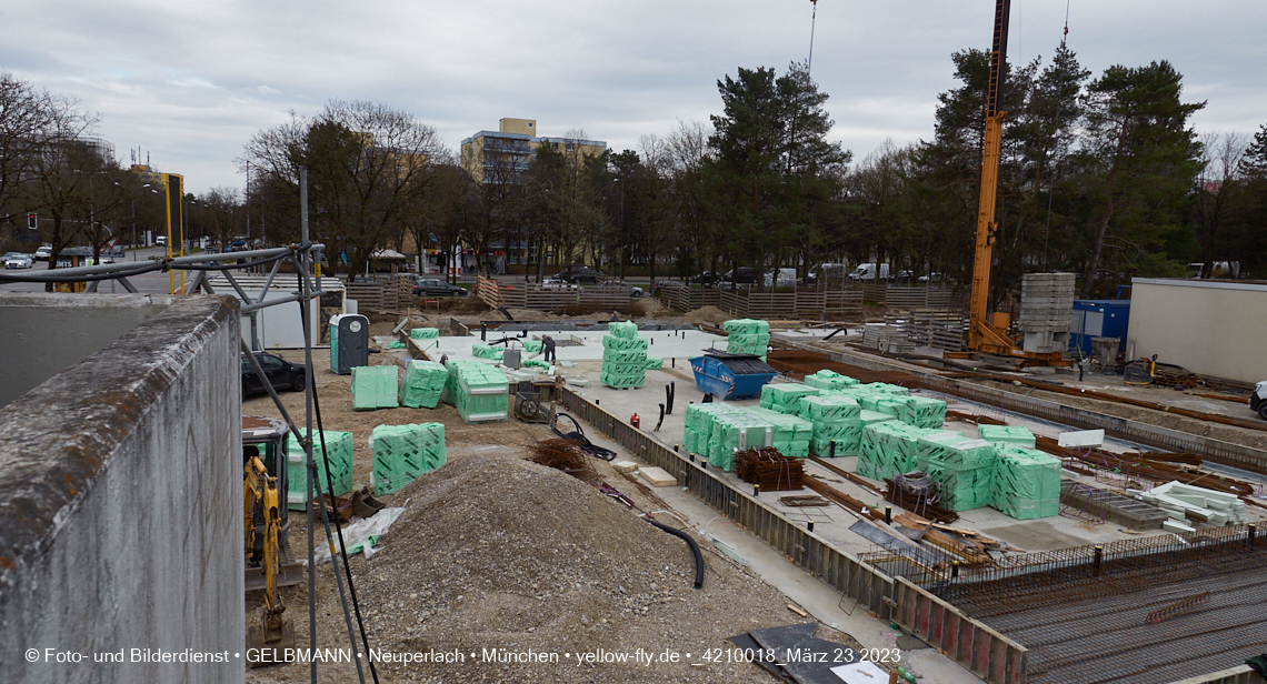 23.03.2023 - Baustelle am Haus für Kinder in Neuperlach